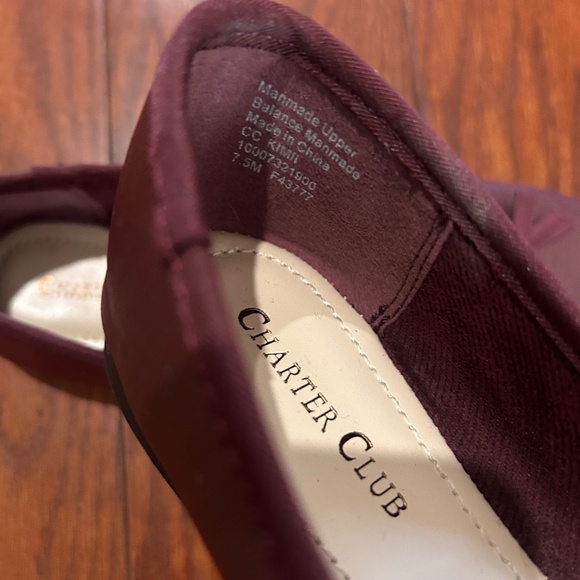 Lot of 2 Dressy Flats w/ Bow Blue Maroon Karl Lagerfeld Charter Club Size 7.5 - Picture 7 of 7